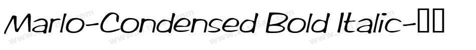Marlo-Condensed Bold Italic字体转换